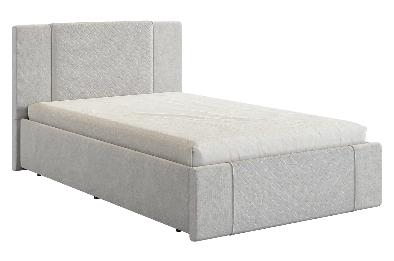 Кровать с основанием Хлоя 120х200 см галька (велюр) в Нягани - nyagan.mebel-tymen.ru | фото