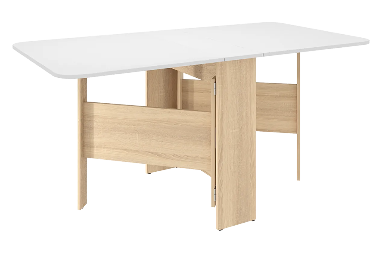 Стол-книжка раскладной Мечта 2 (дуб сонома/белый) в Нягани - nyagan.mebel-tymen.ru | фото