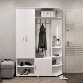 Прихожая Домино рамух белый в Нягани - nyagan.mebel-tymen.ru | фото