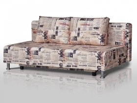 Диван Комфорт Лайт без подлокотников 2 подушки принт Газета в Нягани - nyagan.mebel-tymen.ru | фото