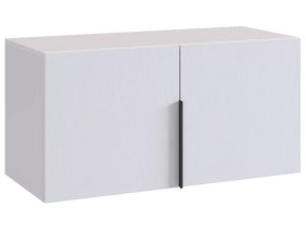 Антресоль двухдверная L800 Баско белое дерево в Нягани - nyagan.mebel-tymen.ru | фото