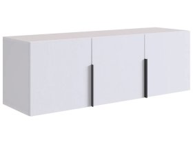 Антресоль трехдверная L1200 Баско белое дерево в Нягани - nyagan.mebel-tymen.ru | фото