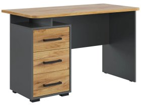 Стол компьютерный 1200 Лайт-2 графит/дуб крафт золотой в Нягани - nyagan.mebel-tymen.ru | фото