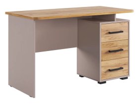 Стол компьютерный 1200 Лайт-2 кашемир/дуб крафт золотой в Нягани - nyagan.mebel-tymen.ru | фото