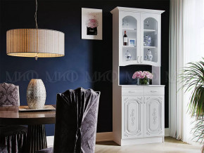 Буфет 2-х створчатый Лиза-2 Белый глянец холодный в Нягани - nyagan.mebel-tymen.ru | фото