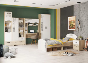 Детская Джуниор, набор №3, дуб сонома/белый в Нягани - nyagan.mebel-tymen.ru | фото