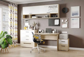 Детская Джуниор, набор №4, дуб сонома/белый в Нягани - nyagan.mebel-tymen.ru | фото