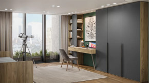 Детская «Порто» Яблоня Беллуно, Графит софт в Нягани - nyagan.mebel-tymen.ru | фото