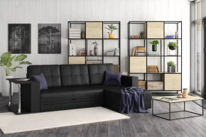 Диван АТЛАНТ угловой со столиком Марика чёрный в Нягани - nyagan.mebel-tymen.ru | фото
