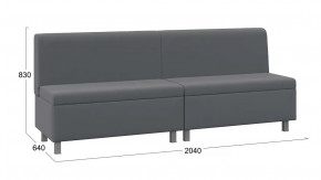 Диван прямой «Каир» ГН №3 Исп.2 Велюр Camaro 18 (серый) в Нягани - nyagan.mebel-tymen.ru | фото