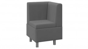 Диван угловой «Каир» Исп.2 Велюр Camaro 18 (серый) в Нягани - nyagan.mebel-tymen.ru | фото