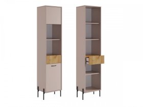 Стеллаж Доминика кашемир/дуб крафт золотой в Нягани - nyagan.mebel-tymen.ru | фото