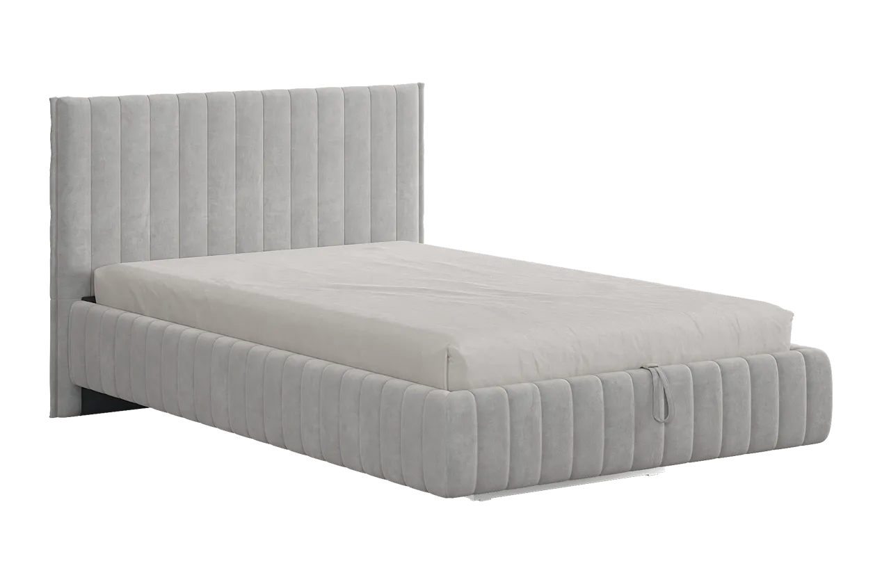 Кровать с подъемным механизмом Твикс 120х200 см галька (велюр) в Нягани - nyagan.mebel-tymen.ru | фото