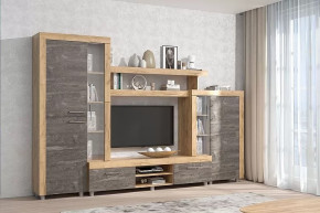 Гостиная Аллегро, вариант 1 Дуб крафт/Камень темный в Нягани - nyagan.mebel-tymen.ru | фото