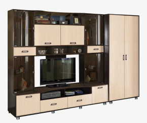 Гостиная Аллегро, вариант 4, венге Linum/дуб белфорт в Нягани - nyagan.mebel-tymen.ru | фото