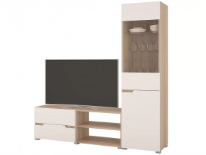 Гостиная Анталия 1 Сонома-Белый софт в Нягани - nyagan.mebel-tymen.ru | фото