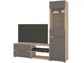 Гостиная Анталия 1 Сонома-Графит софт в Нягани - nyagan.mebel-tymen.ru | фото