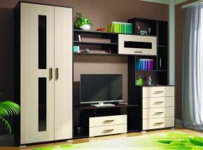 Гостиная Европа-1 Венге / Дуб молочный в Нягани - nyagan.mebel-tymen.ru | фото