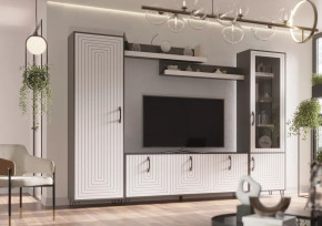 Гостиная Квадро №СВ-1 Серый графит/Софт вайт в Нягани - nyagan.mebel-tymen.ru | фото