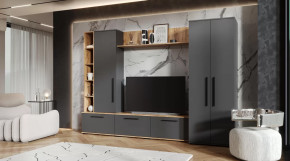 Гостиная Леванте Дуб Вотан/Графит в Нягани - nyagan.mebel-tymen.ru | фото