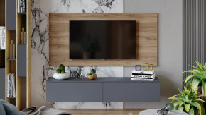 Гостиная «Порто» №7 Яблоня Беллуно, Графит софт в Нягани - nyagan.mebel-tymen.ru | фото