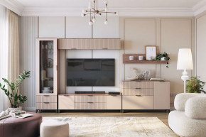 Гостиная Тоскана №3, дуб табачный/бисквит в Нягани - nyagan.mebel-tymen.ru | фото