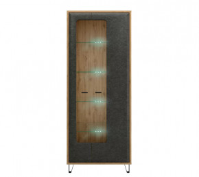 GRACE шкаф REG2W с подсветкой (Дуб наварра/Графит) в Нягани - nyagan.mebel-tymen.ru | фото