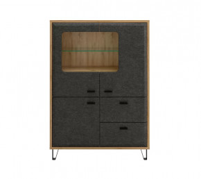 GRACE тумба KOM2W1D2S (Дуб наварра/Графит) в Нягани - nyagan.mebel-tymen.ru | фото