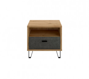 GRACE тумба прикроватная KOM1S (Дуб наварра/Графит) в Нягани - nyagan.mebel-tymen.ru | фото