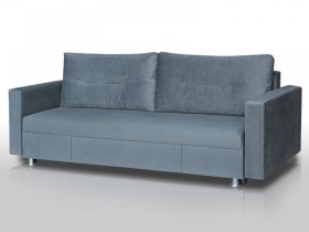 Диван Комфорт с прямыми подлокотниками серый в Нягани - nyagan.mebel-tymen.ru | фото