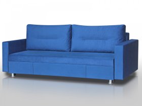 Диван Комфорт с прямыми подлокотниками синий в Нягани - nyagan.mebel-tymen.ru | фото