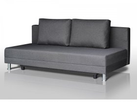Диван Комфорт Лайт без подлокотников 2 подушки графит в Нягани - nyagan.mebel-tymen.ru | фото
