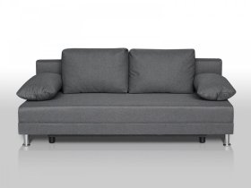 Диван Комфорт без подлокотников 4 подушки графит в Нягани - nyagan.mebel-tymen.ru | фото
