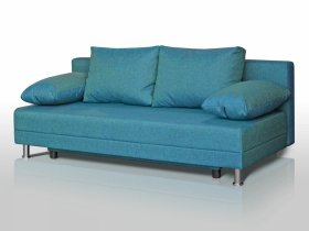 Диван Комфорт без подлокотников 4 подушки азур в Нягани - nyagan.mebel-tymen.ru | фото