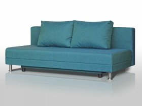 Диван Комфорт Лайт без подлокотников 2 подушки азур в Нягани - nyagan.mebel-tymen.ru | фото