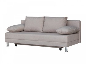 Диван Комфорт без подлокотников 4 подушки кэмел в Нягани - nyagan.mebel-tymen.ru | фото