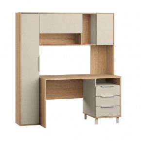 Комфорт Стол рабочий 12.95 N (Дуб сонома/Сатин) в Нягани - nyagan.mebel-tymen.ru | фото