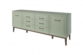 Комод 6 ящиков 2 двери Гориция Зелёный самшит в Нягани - nyagan.mebel-tymen.ru | фото