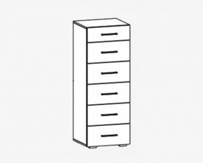 Комод 6 ящиков "Фиеста" №15 в Нягани - nyagan.mebel-tymen.ru | фото