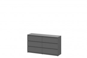Комод с ящиками 1,38м Графит серый Денвер в Нягани - nyagan.mebel-tymen.ru | фото