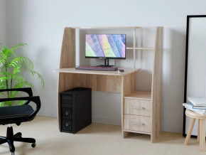 Компьютерный стол КЛ №6.2 Дуб баррик в Нягани - nyagan.mebel-tymen.ru | фото