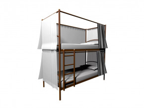 Конструкция для штор к Хостел Duo 3х стронняя в Нягани - nyagan.mebel-tymen.ru | фото