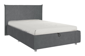 Кровать с подъемным механизмом Бест 120х200 см графит (велюр) в Нягани - nyagan.mebel-tymen.ru | фото