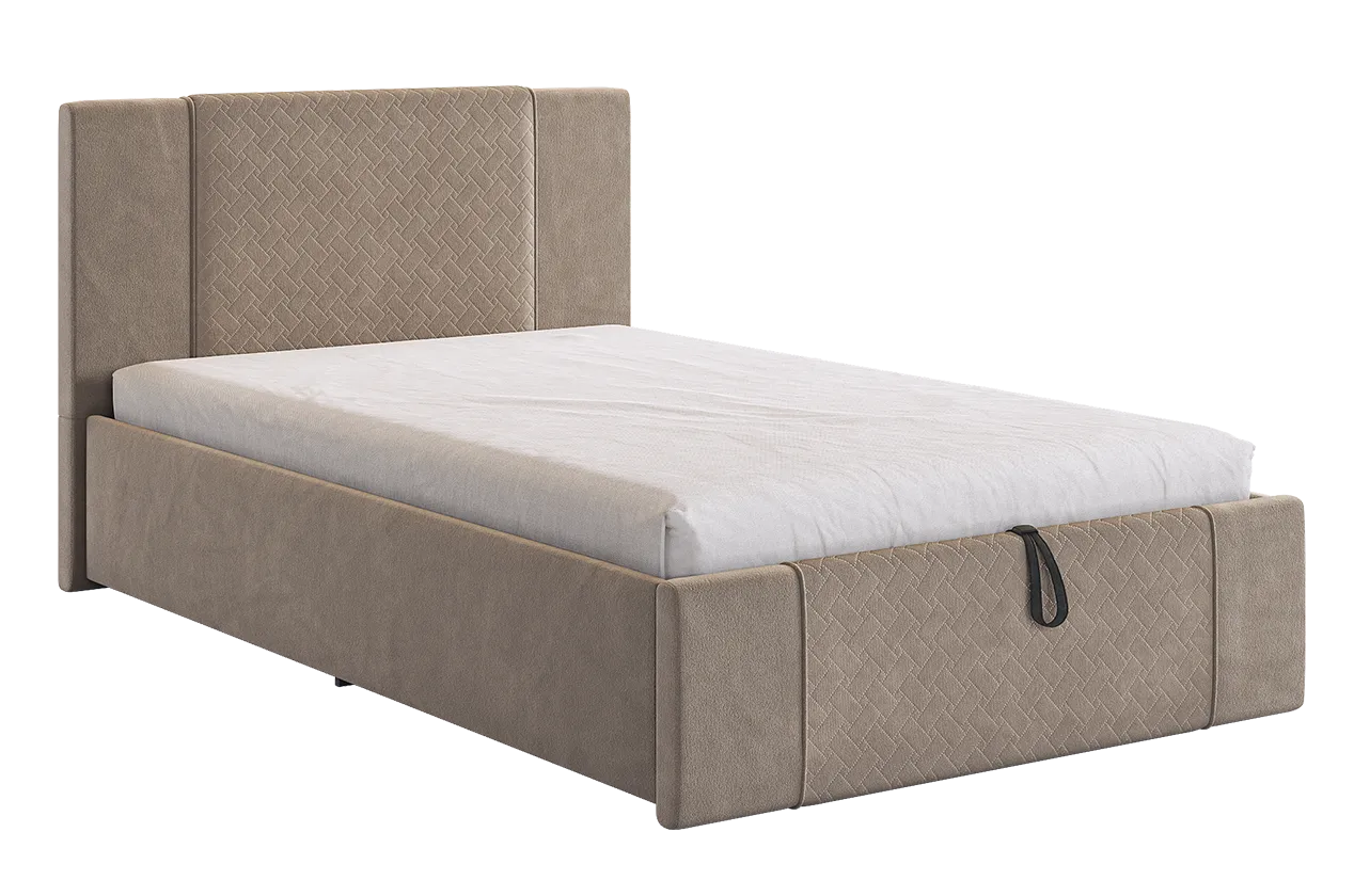 Кровать с подъемным механизмом Хлоя 120х200 см латте (велюр) в Нягани - nyagan.mebel-tymen.ru | фото