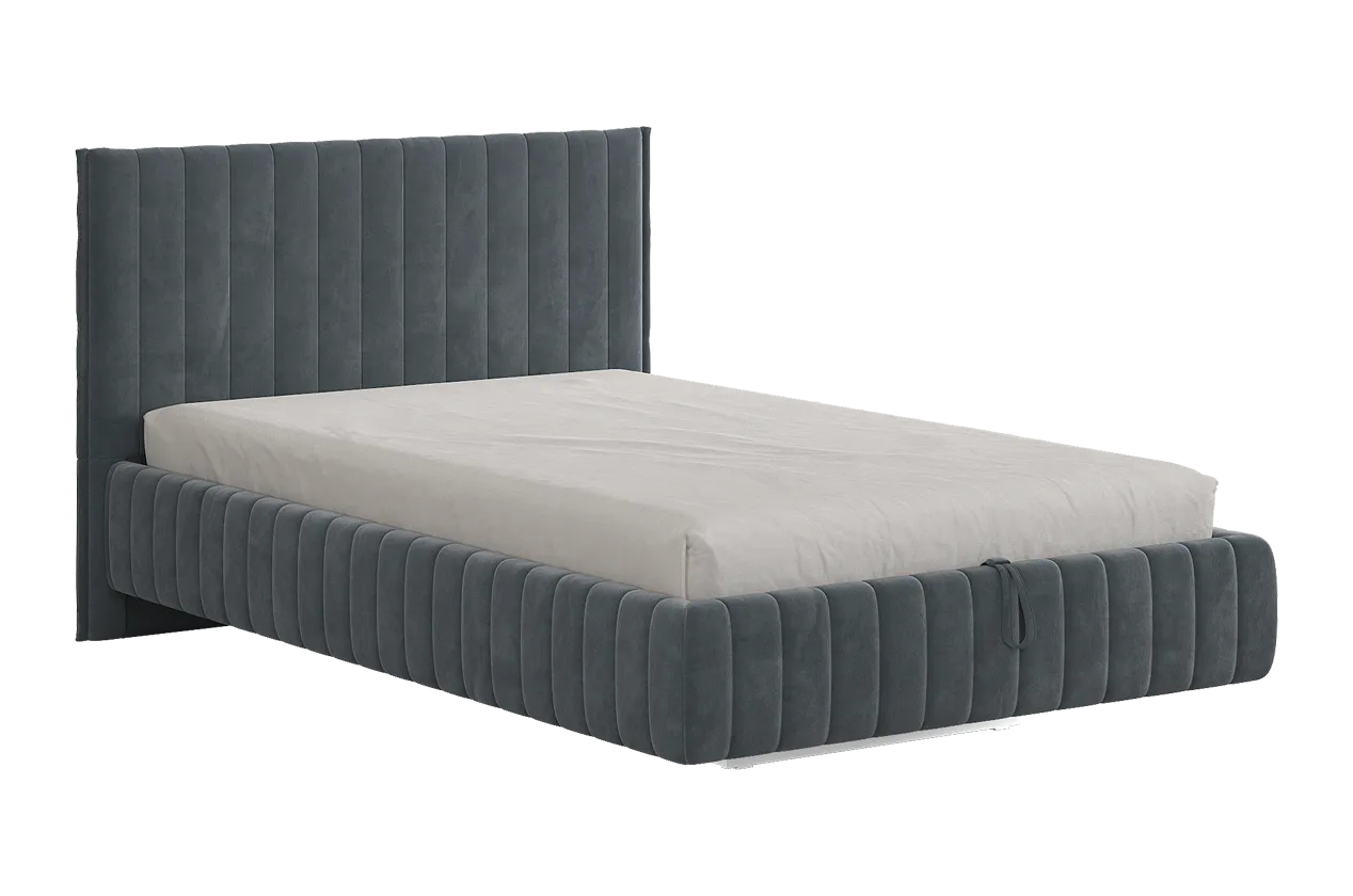 Кровать с подъемным механизмом Твикс 120х200 см графит (велюр) в Нягани - nyagan.mebel-tymen.ru | фото