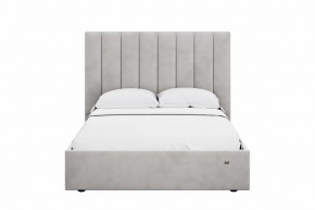 Кровать 1400 Ингрид 312 Велюр Ультра Смог в Нягани - nyagan.mebel-tymen.ru | фото