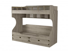 Кровать 2-х ярусная с лестницей Мираж-1 Секция-2-3 Дуб баррик в Нягани - nyagan.mebel-tymen.ru | фото