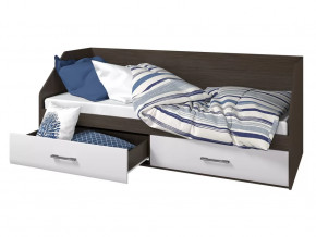 Кровать 800 2 ящика Ненси венге-белый в Нягани - nyagan.mebel-tymen.ru | фото
