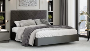 Кровать «Бетта» Тип 1 Серый графит, Велюр Серый в Нягани - nyagan.mebel-tymen.ru | фото