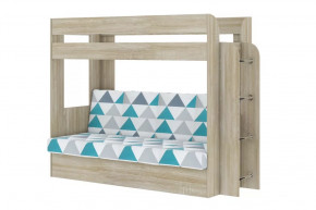 Кровать детская двухъярусная Карамель 75 Дуб Сонома NILS MINT в Нягани - nyagan.mebel-tymen.ru | фото